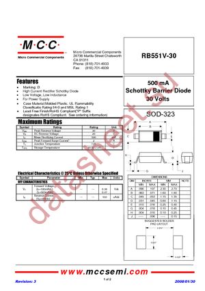 RB551V-30-TP datasheet  